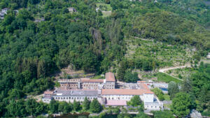 Vue aérienne du Moulinage de Chirols